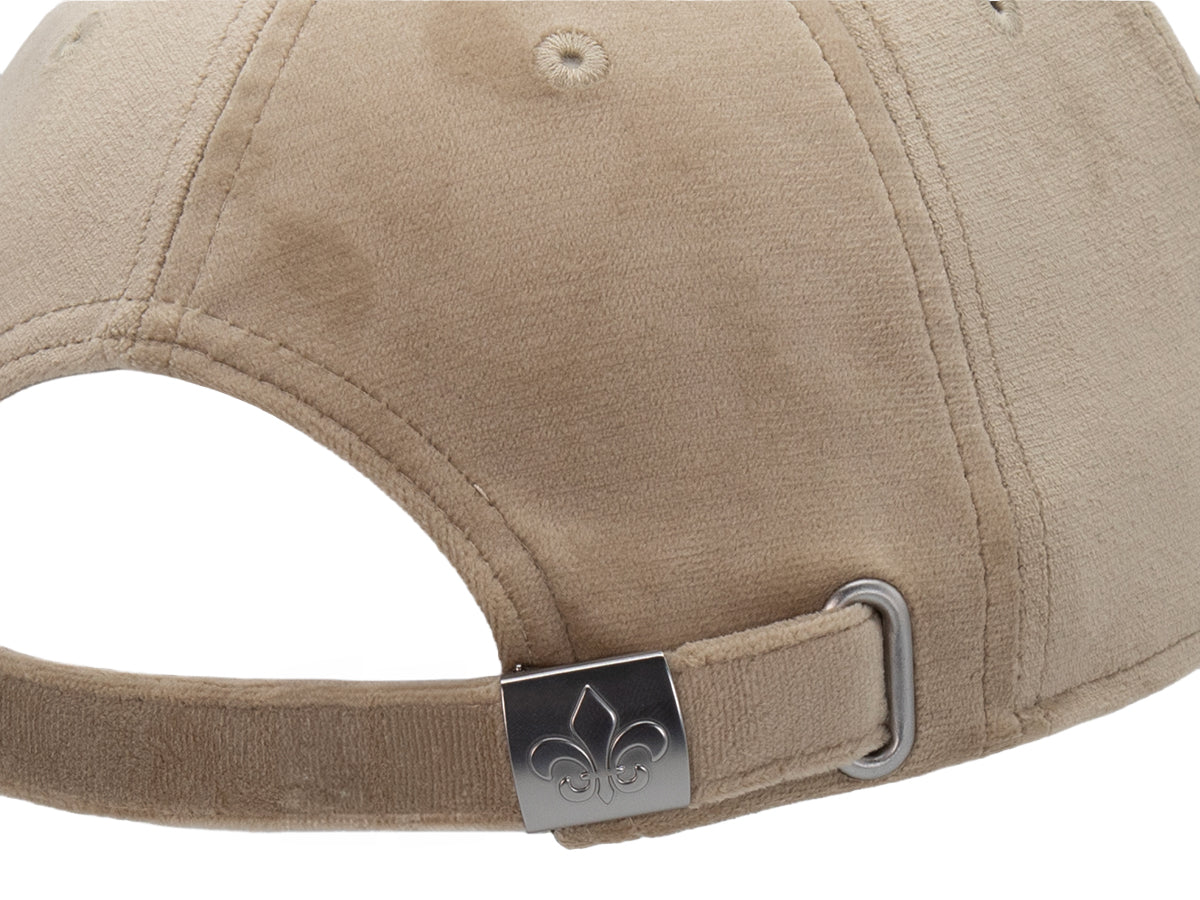 Taupe Silk Velvet Prestige Cap