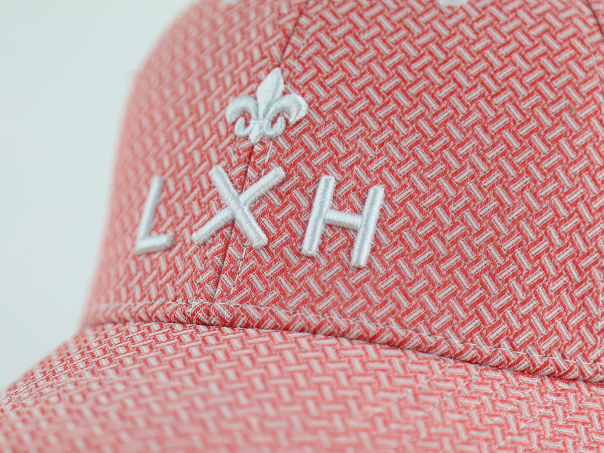 Casquette Motif Tissé Rouge LXH Athènes 8
