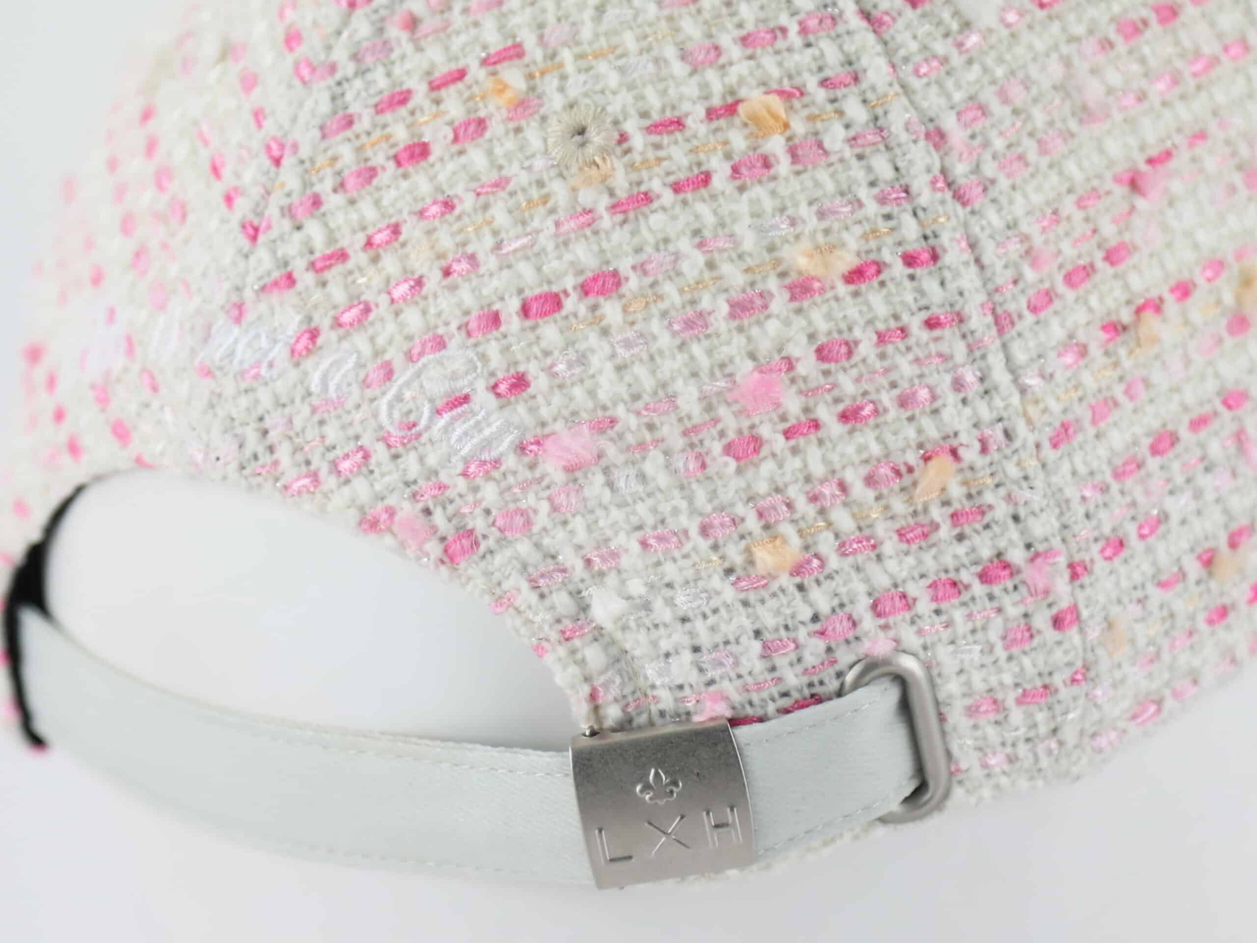 Casquette Tweed Blanc/Rose LXH Milan Tweed 10
