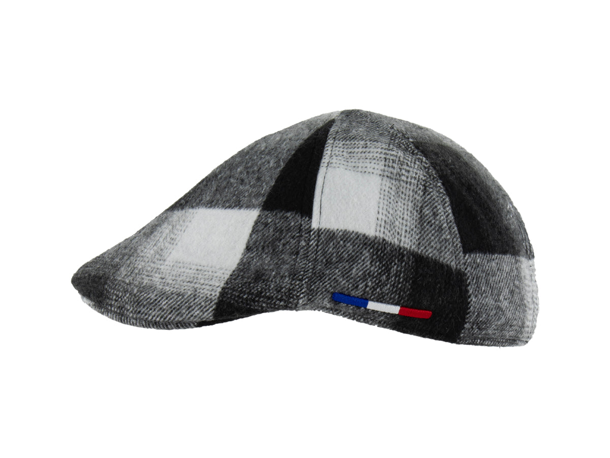 Béret tartan gris LXH avec motif en carreaux pour un style élégant et moderne