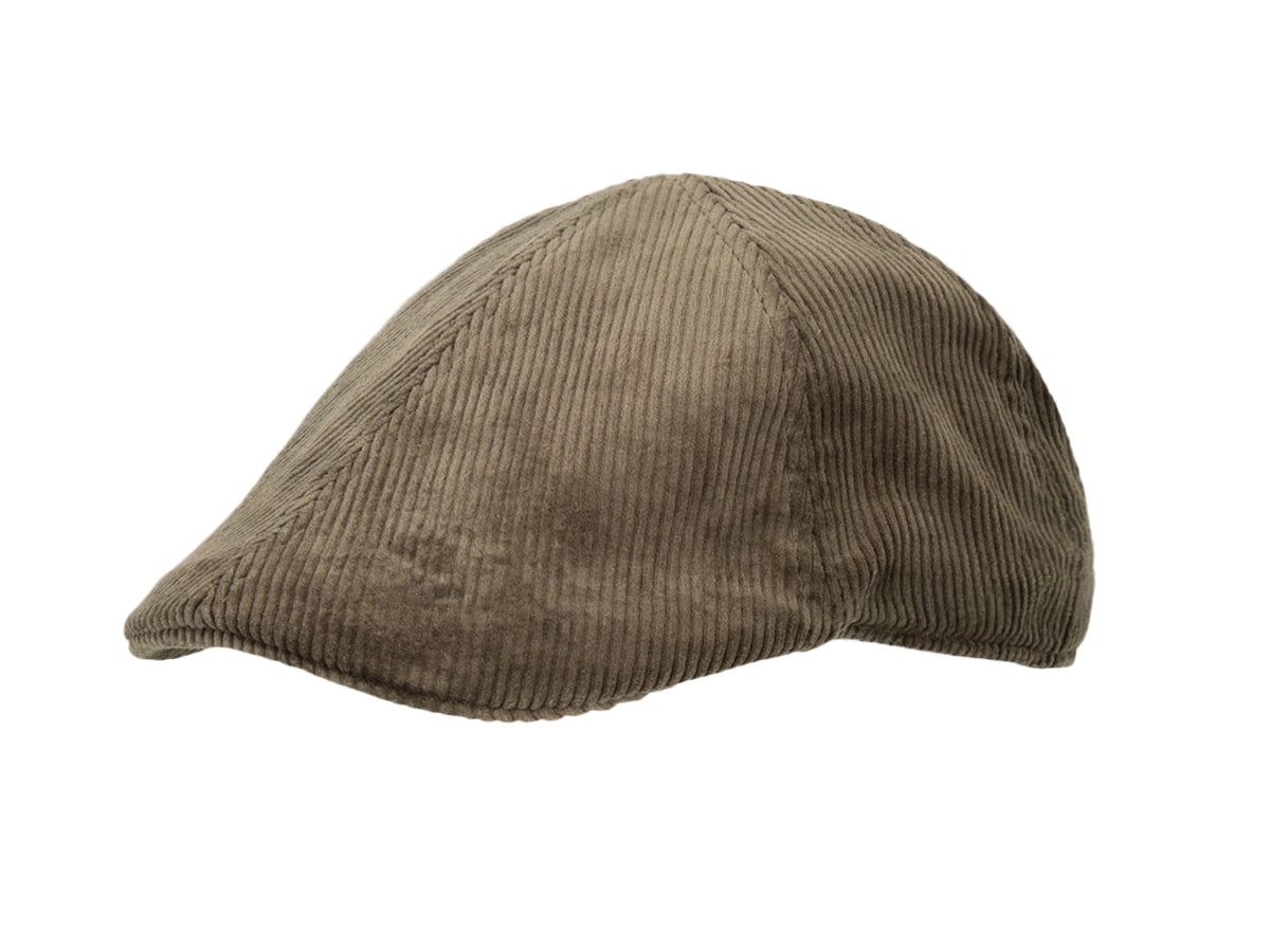 Béret velours côtelé kaki LXH pour un style élégant et décontracté