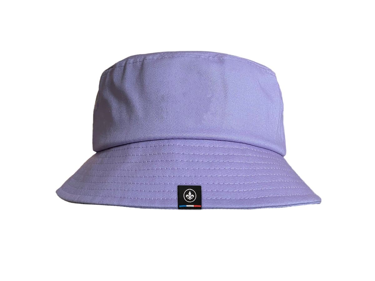 Bob Coton Lilas de la marque LXH avec une large bordure pour une protection solaire élégante
