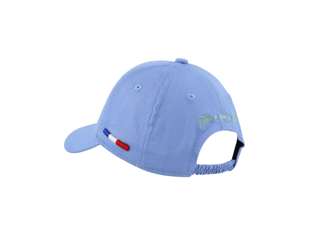 Casquette Bébé Coton Bleu en coton léger avec broderies et bandeau ajustable