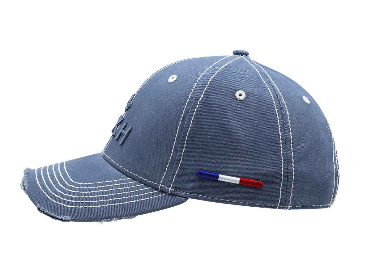 Casquette bleu disrupt de LXH avec détails en relief et visière déstructurée