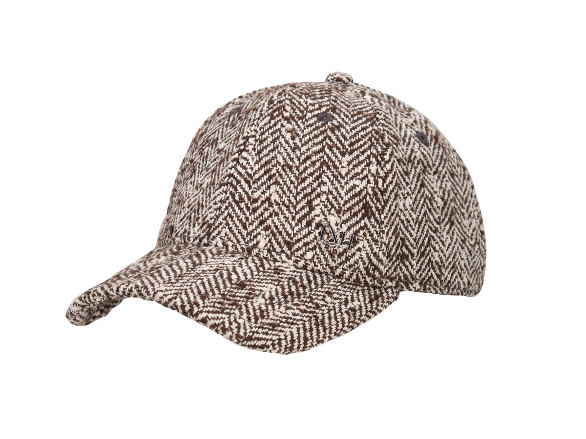 Casquette chevron marron homme LXH avec style intemporel et motifs attrayants