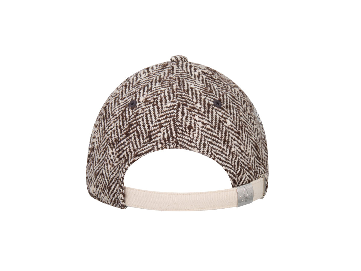 Casquette chevron marron homme à l'arrière avec fermeture réglable pour un ajustement parfait