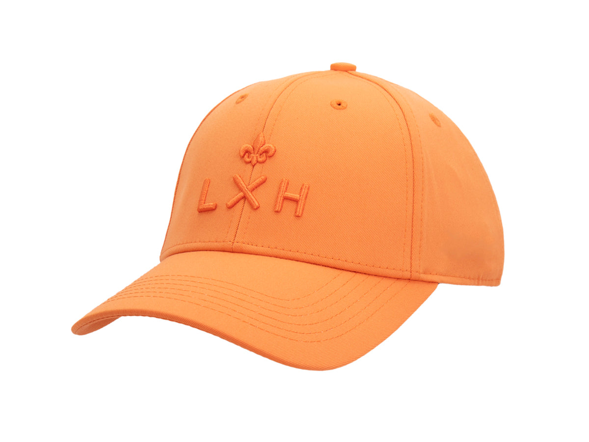 Casquette coton LXH orange avec broderie et design moderne pour un style décontracté