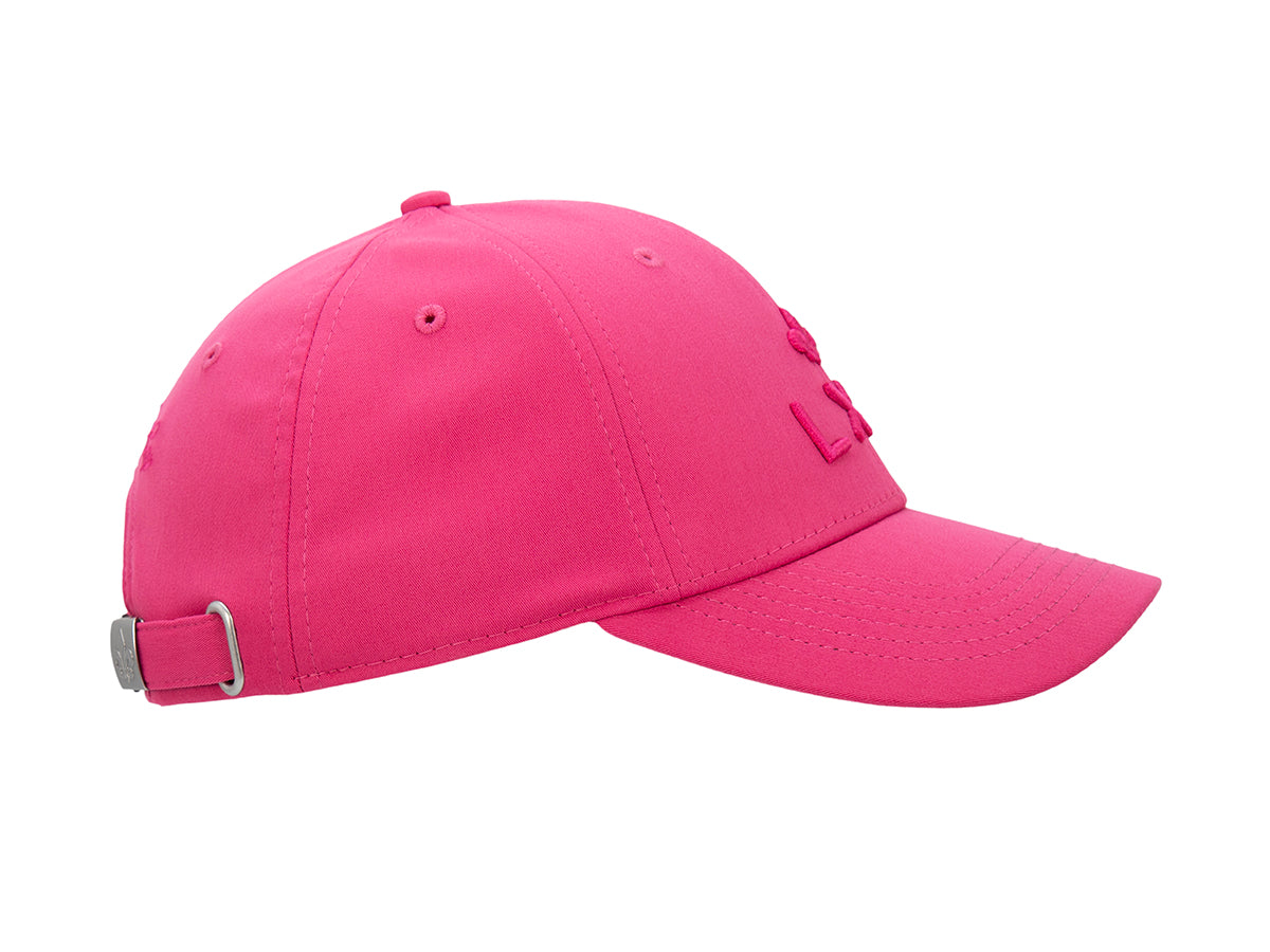 Casquette coton LXH rose vif avec un design décontracté et ajustable à l'arrière
