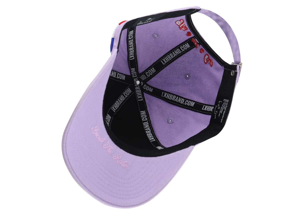 Casquette Coton Pop Lilas de LXH avec doublure intérieure élégante et design unique
