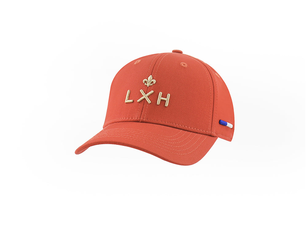 Casquette enfant coton terracotta de la marque LXH avec broderie élégante
