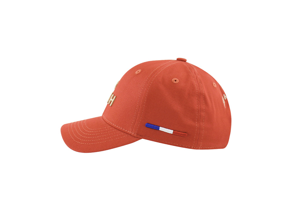 Casquette enfant coton terracotta de la marque LXH avec broderie sur le devant