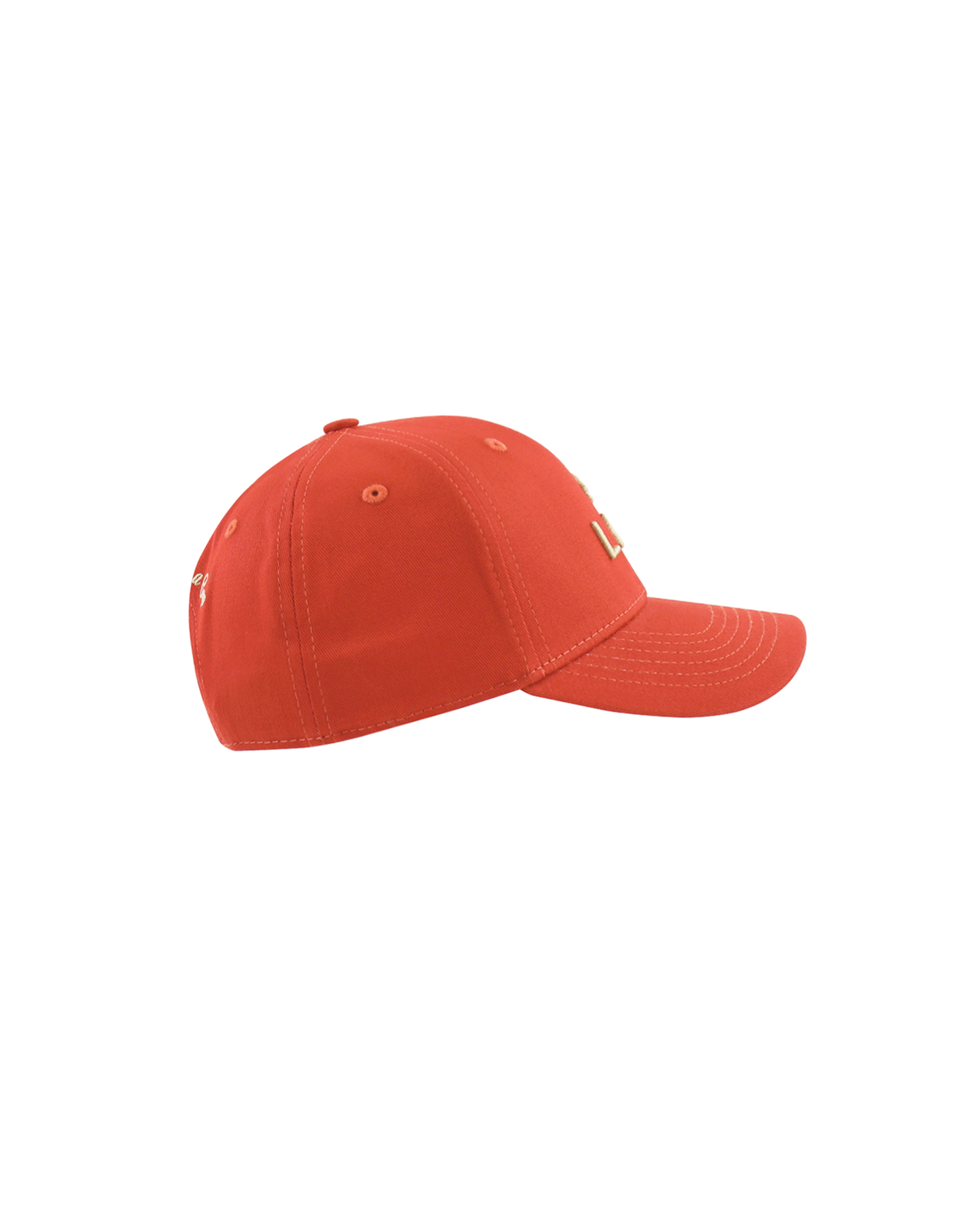 Casquette enfant coton terracotta de la marque LXH avec une visière courbée
