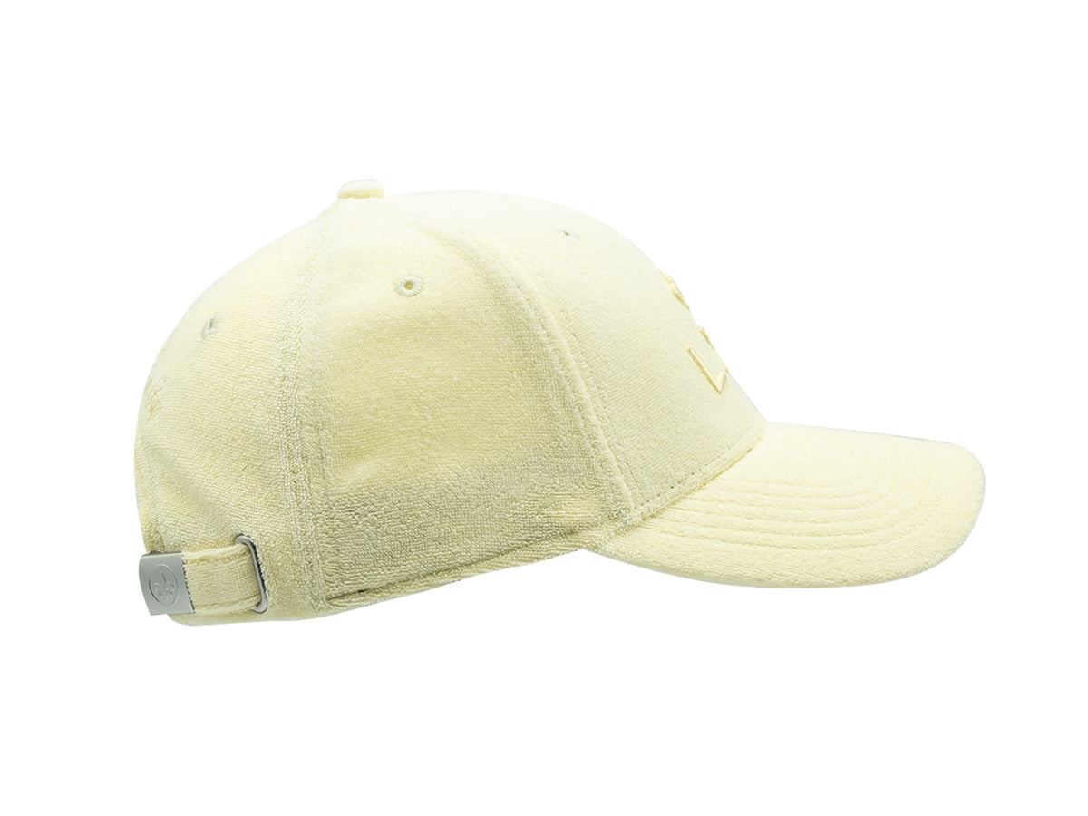 Casquette éponge jaune citron de LXH avec une couronne ajustable et un design élégant