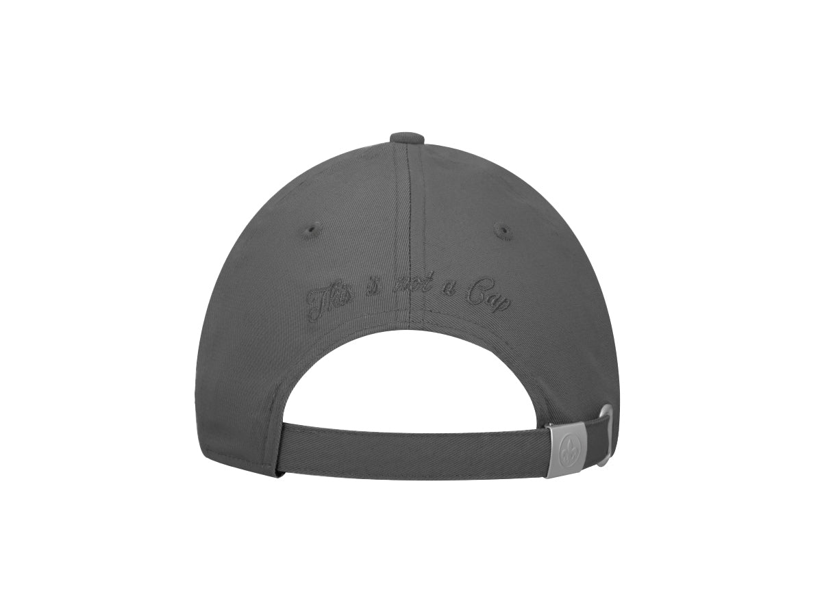 Vue arrière de la casquette « Héritage » Ton sur Ton Bi-Matière Chevron Moucheté Gris Perle avec ajustement