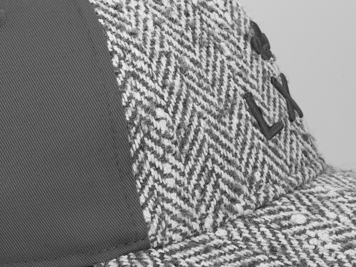 Casquette « Héritage » Ton sur Ton Bi-Matière Chevron Moucheté Gris Perle avec un design élégant