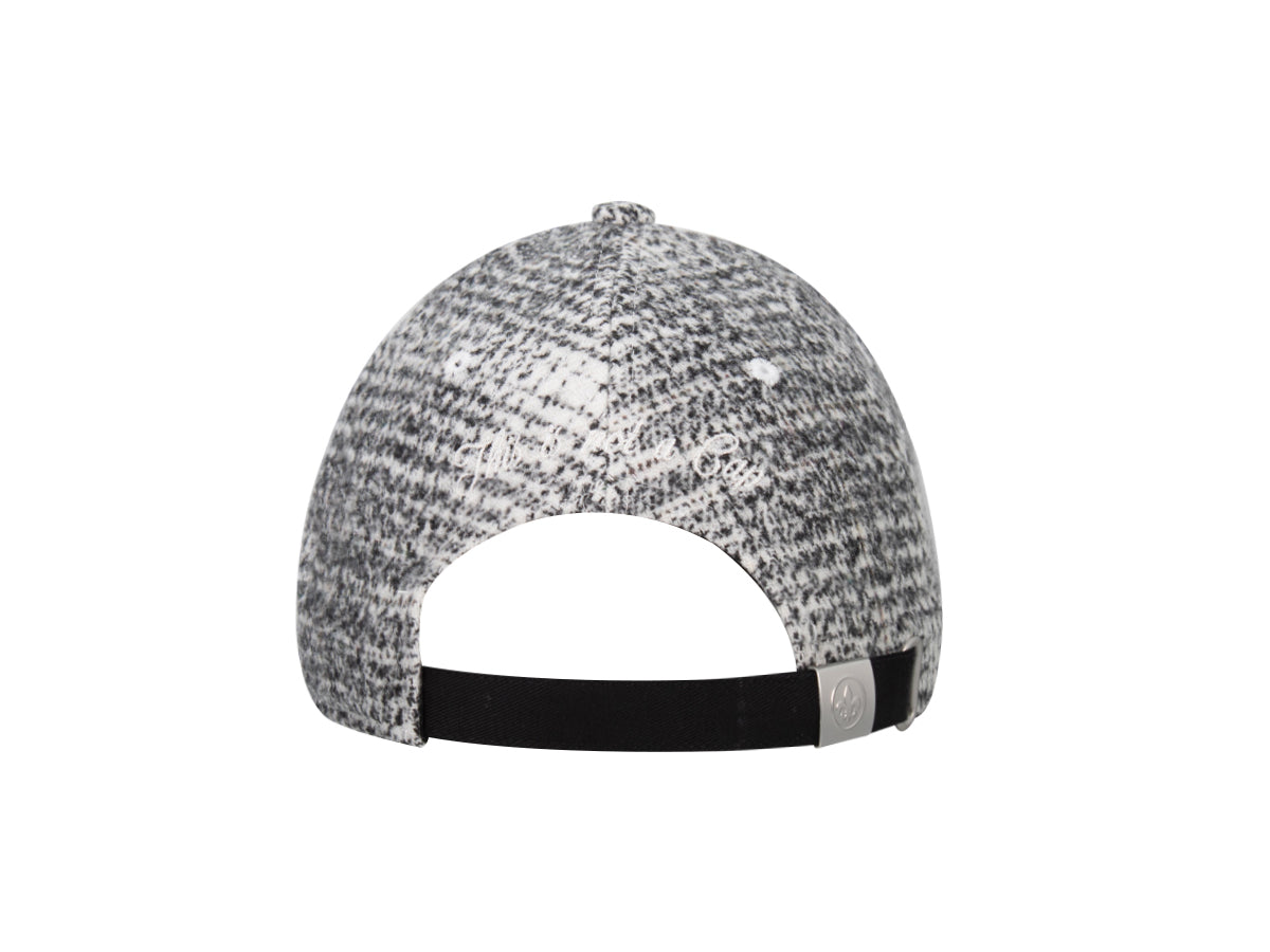 Casquette « Héritage » Ton sur Ton Pied-de-Poule Abstrait Blanc avec fermeture à l'arrière pour un ajustement parfait