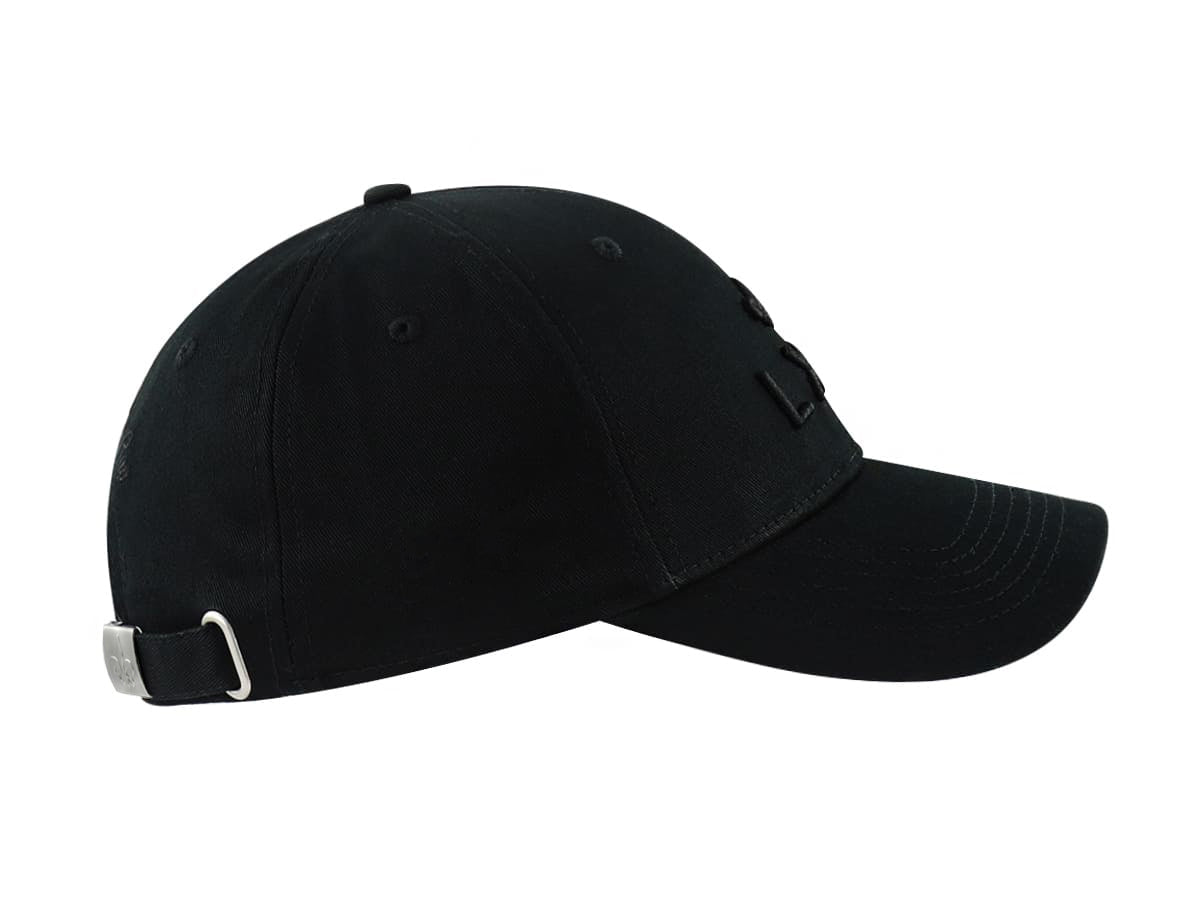 Casquette noire coton premium LXH avec réglage à l'arrière pour un ajustement confortable