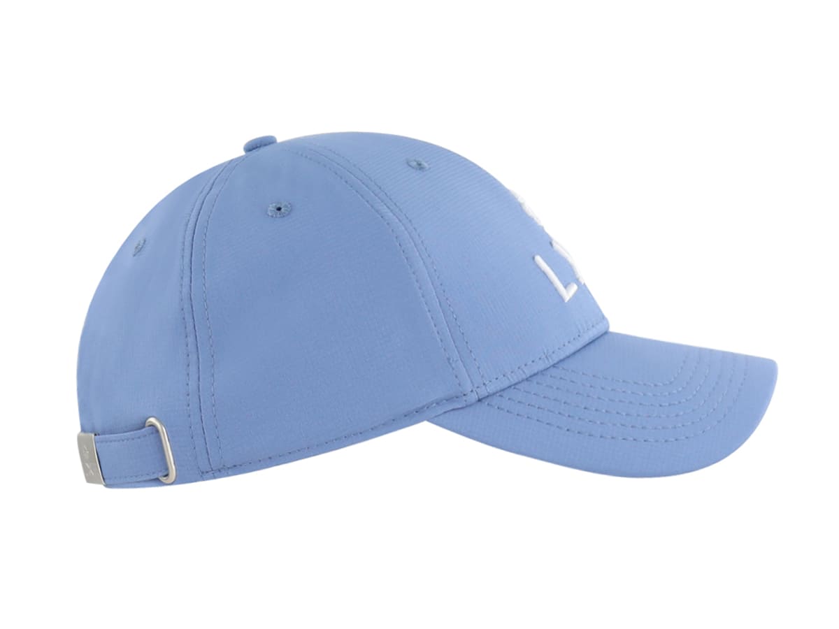 Casquette Nylon Bleu de la marque LXH avec une visière incurvée et un ajustement arrière