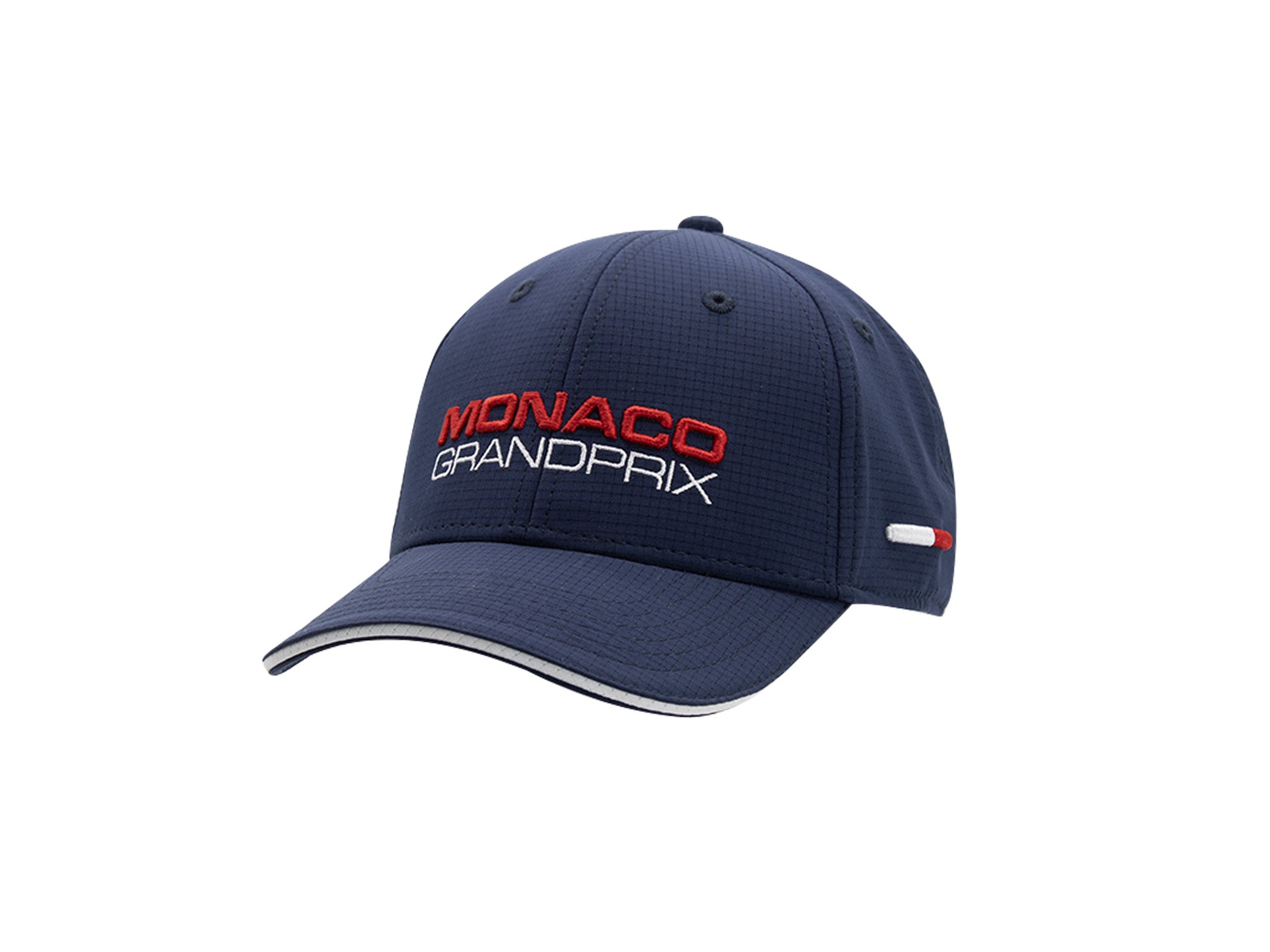 Casquette nylon LXH bleue avec broderie Monaco Grand Prix et visière courbée