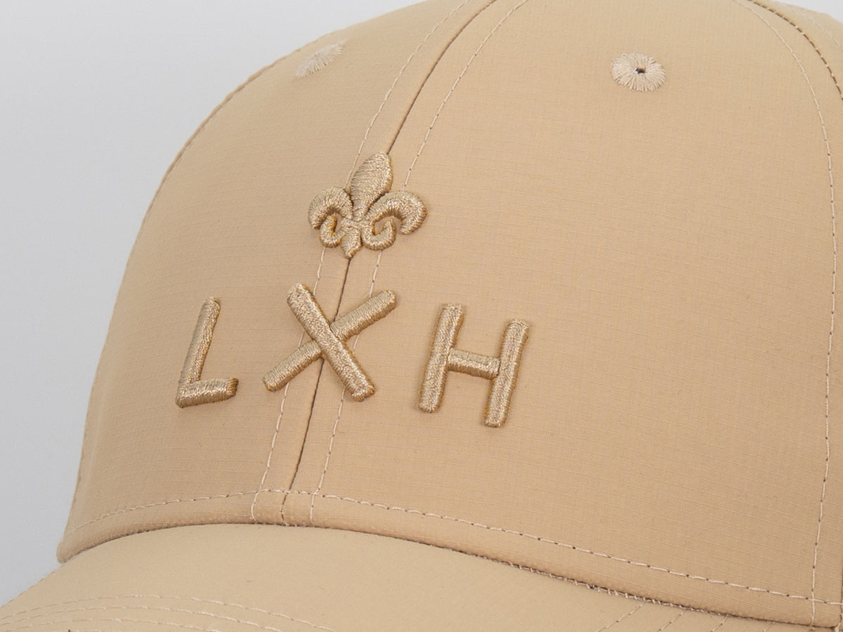 Casquette nylon ton sur ton biscuit LXH avec broderie élégante et design raffiné