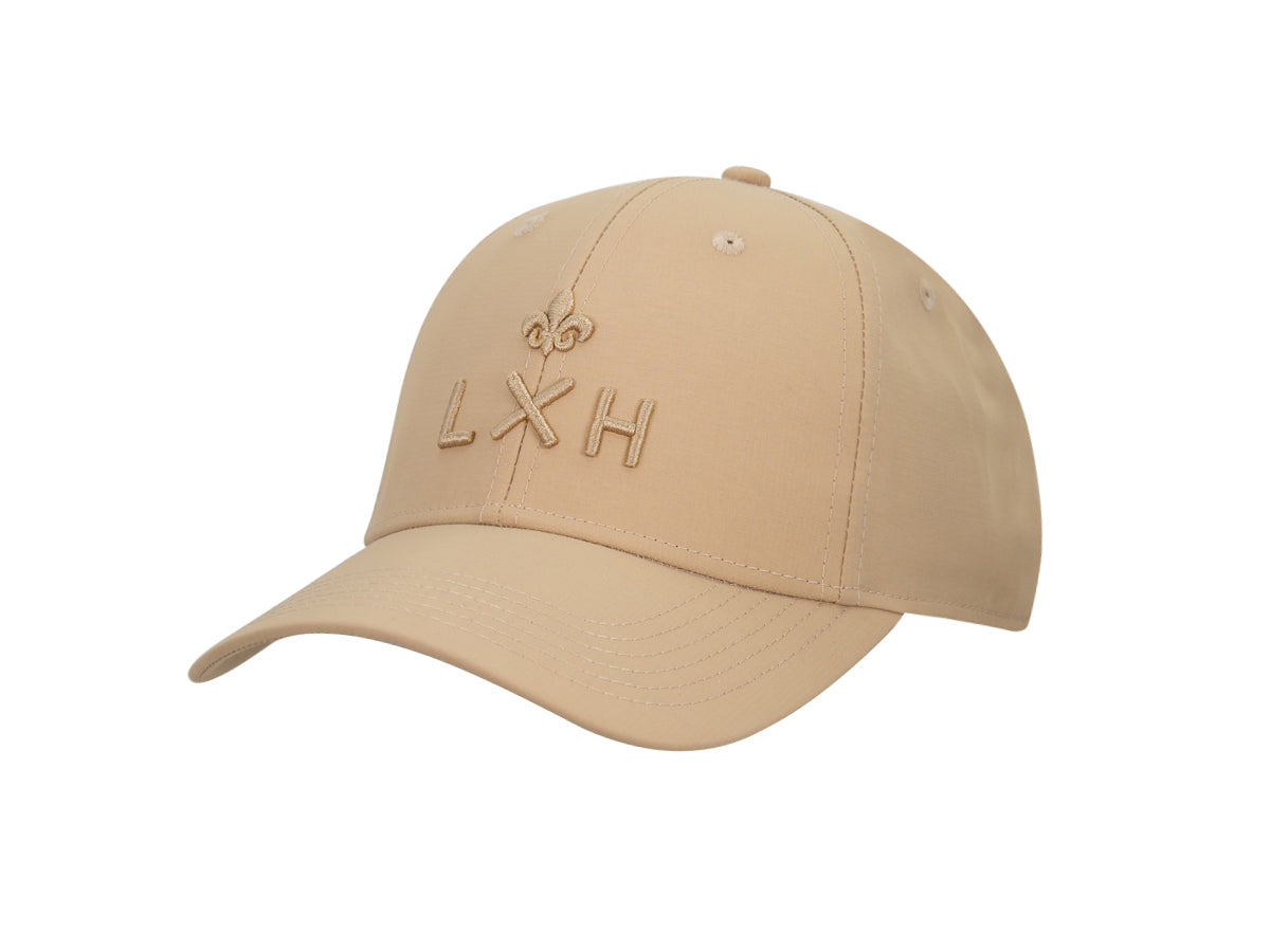 Casquette nylon ton sur ton biscuit LXH avec logo brodé sur le devant pour un style décontracté