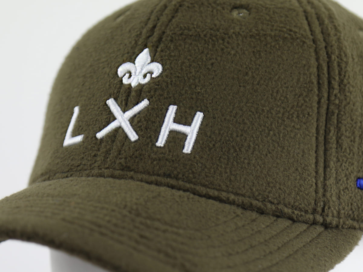 Casquette polaire kaki LXH avec logo brodé pour un style décontracté et confortable