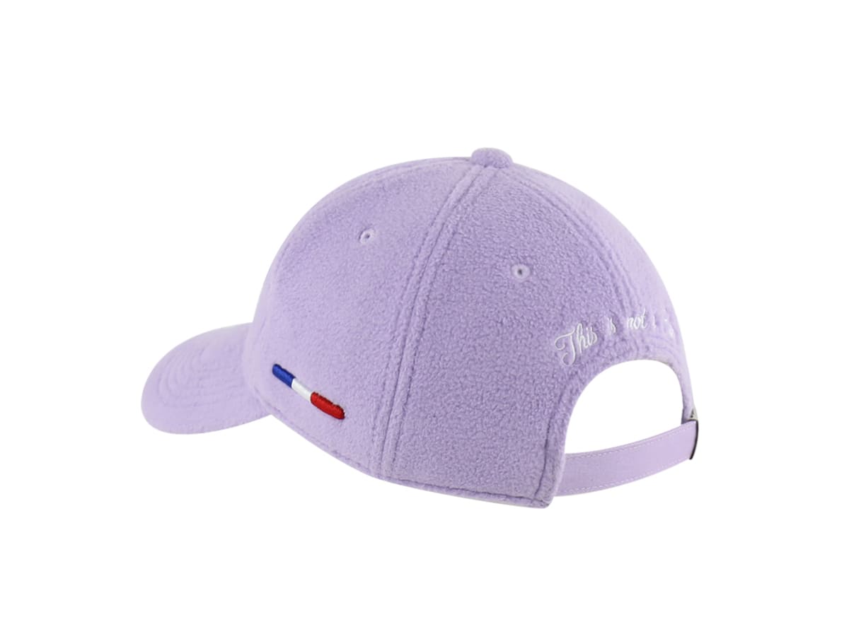 Casquette polaire lavande LXH avec broderie et fermeture réglable à l'arrière