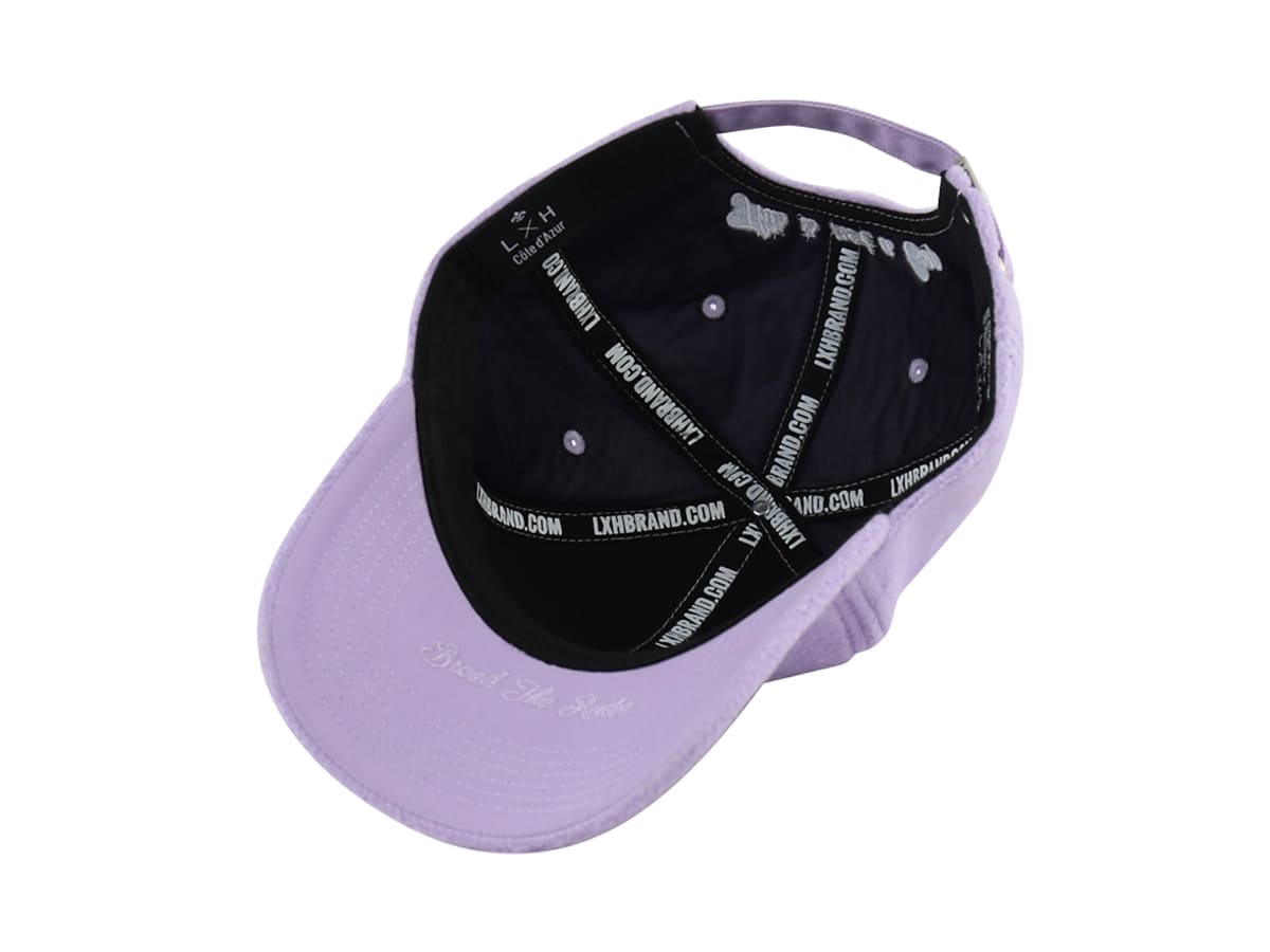 Casquette polaire lavande de LXH avec visière large et design moderne