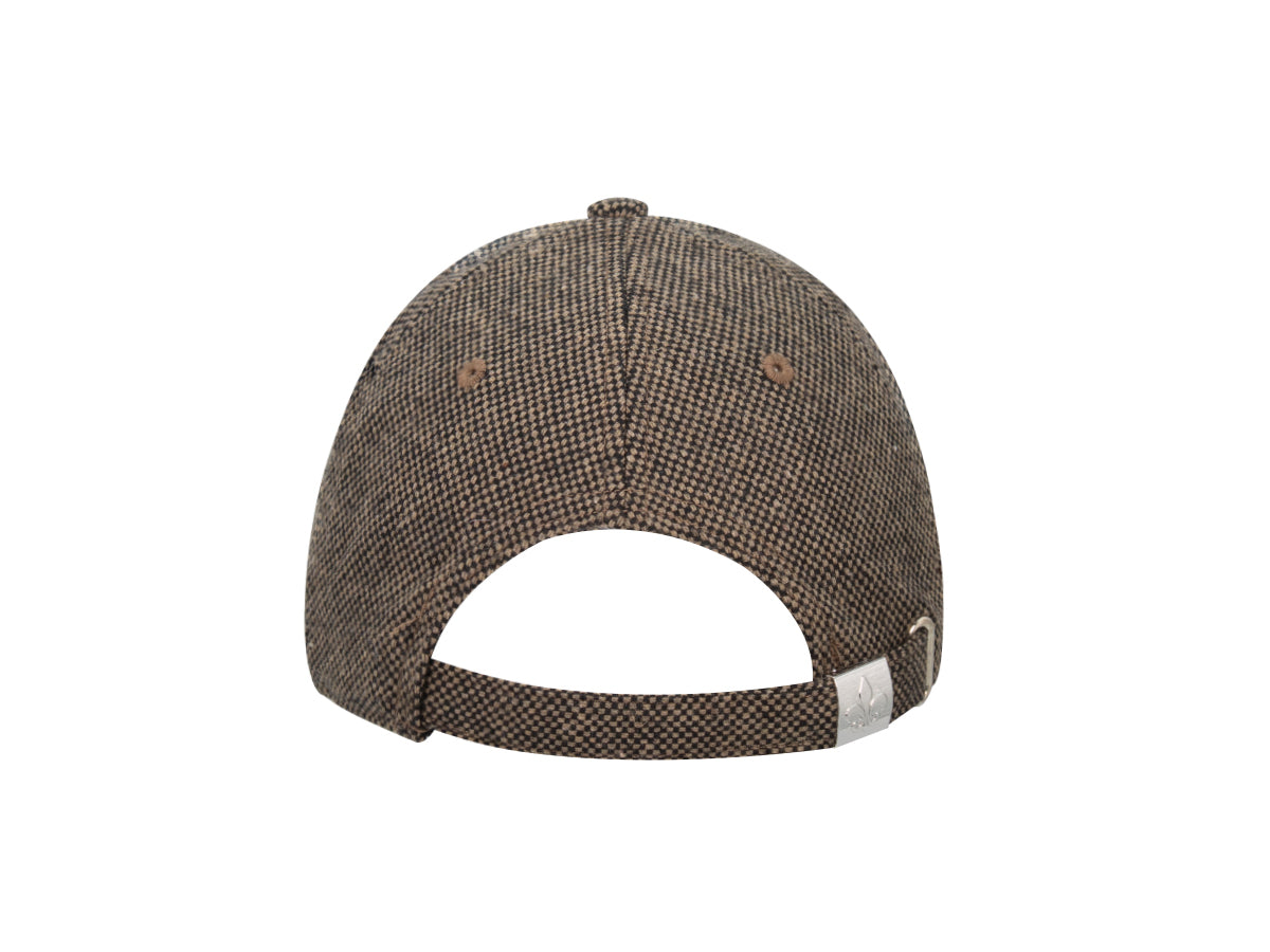 Vue arrière de la casquette « Prestige » Gros Caviar Marron / Beige avec réglage à l'arrière
