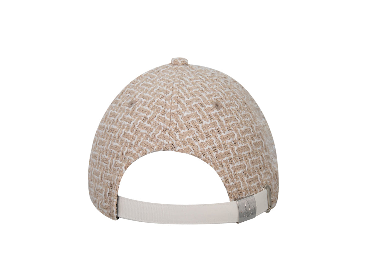 Casquette « Prestige » Tweed Beige avec dos ajustable pour un style élégant