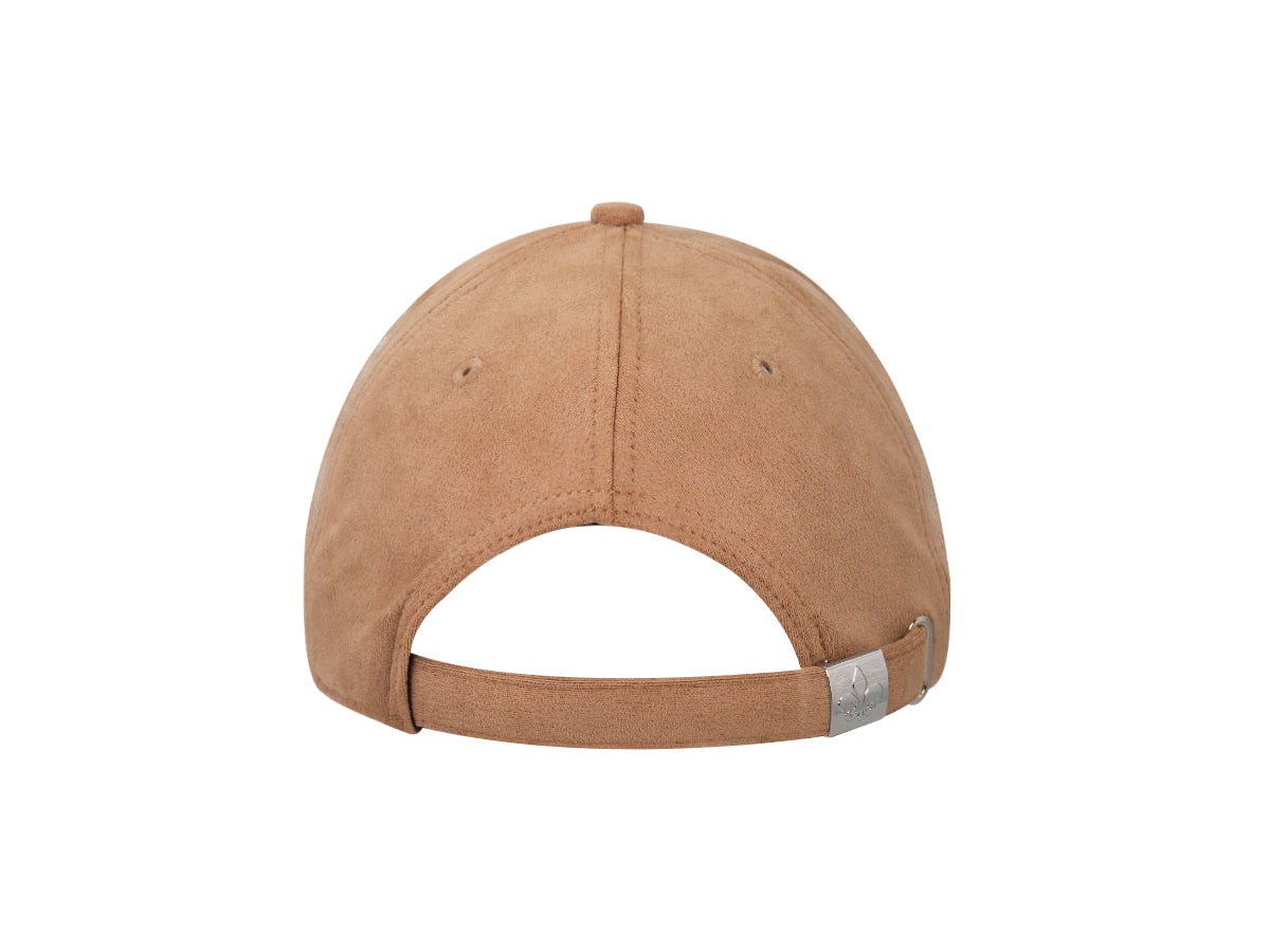 Casquette suédine homme LXH couleur marron avec fermeture ajustable à l'arrière