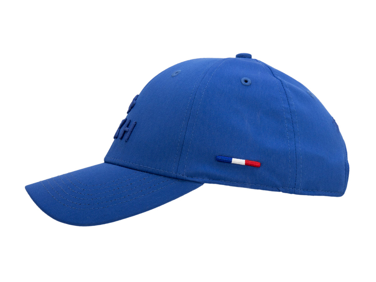 Casquette sweet pants bleue avec logo brodé et drapeau français sur le côté