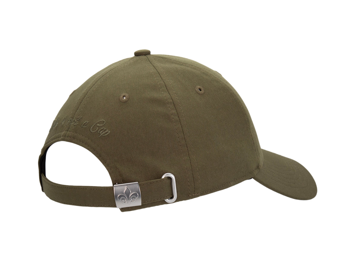 Casquette sweet pants de LXH en olive avec fermeture réglable à l'arrière