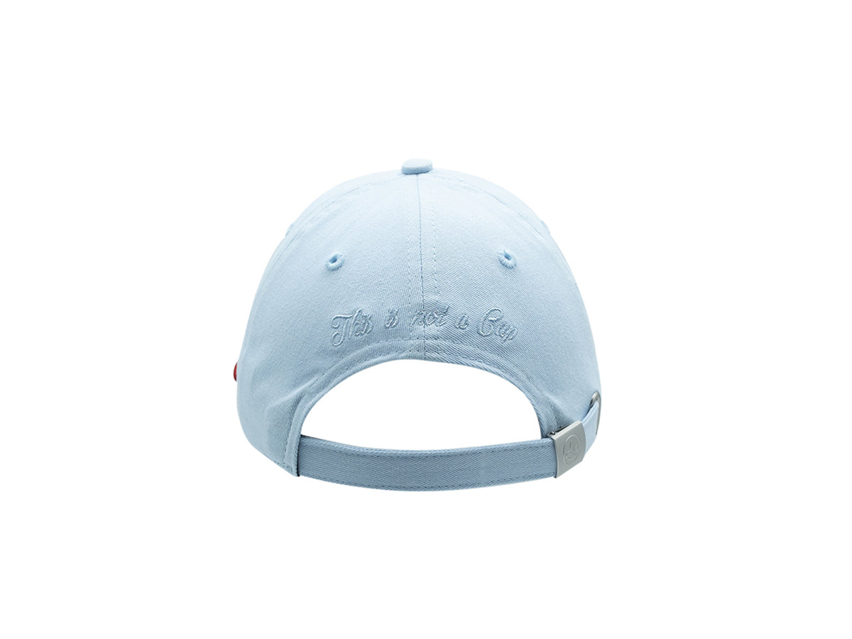 Casquette LXH Ton sur Ton Bleu Ciel vue arrière avec fermeture réglable en tissu
