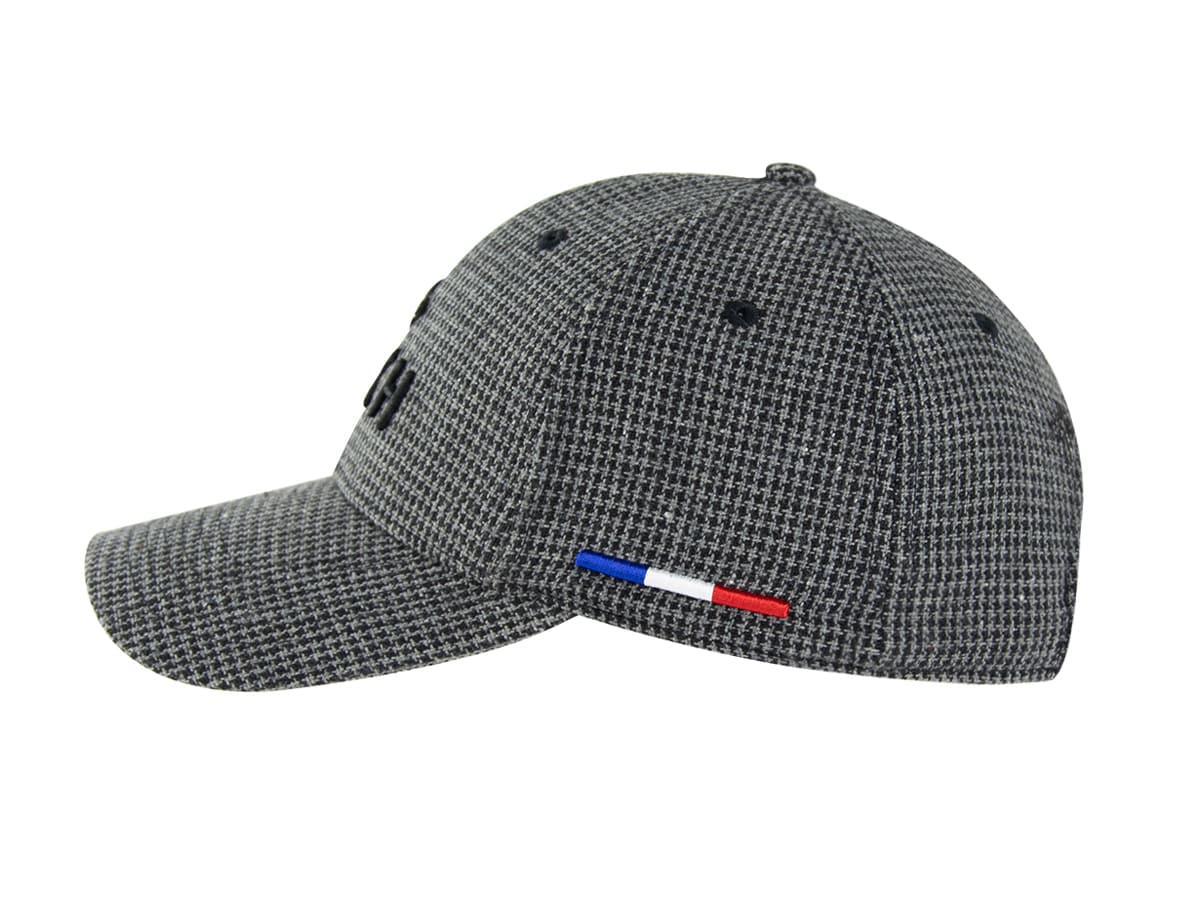 Casquette Pied-de-Poule Noir / Blanc LXH Glasgow Laine 42