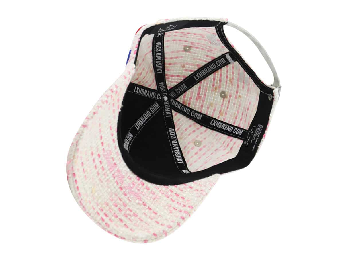 Casquette Tweed Blanc/Rose LXH Milan Tweed 11