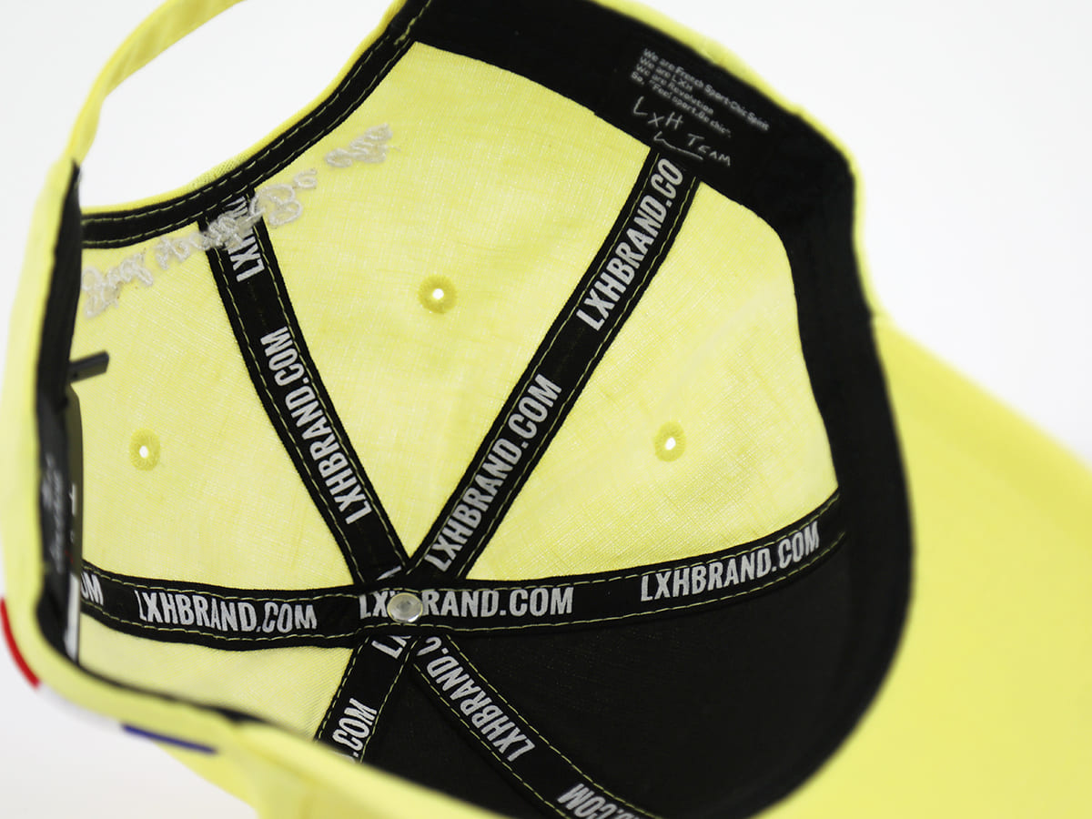 Casquette Lin Jaune Citron LXH Santorin Lin 12