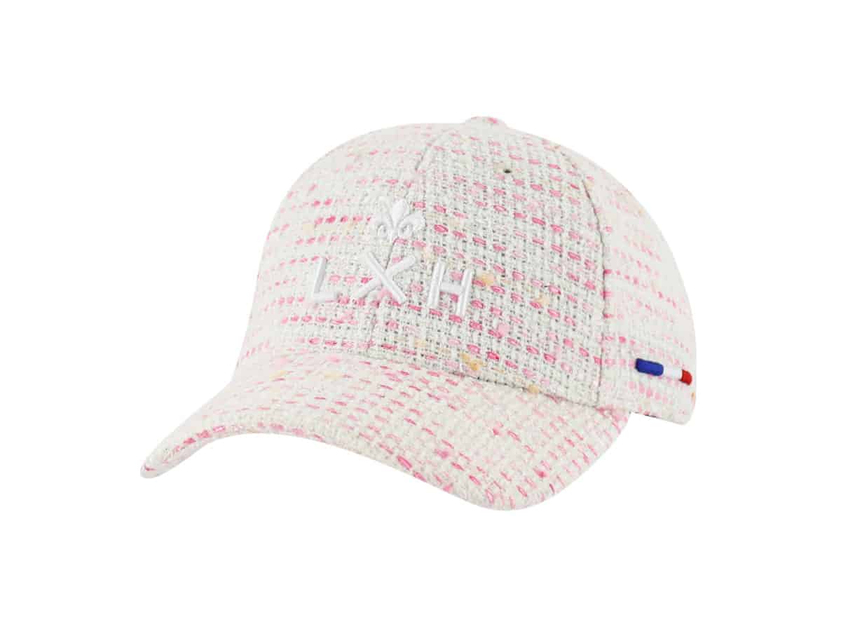 Casquette Tweed Blanc/Rose LXH Milan Tweed 1