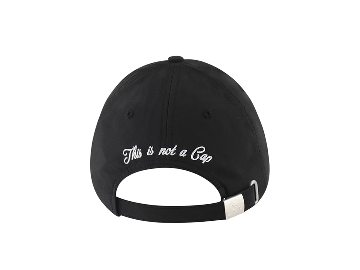 Casquette LXH en Nylon Noir avec fermeture réglable et inscription blanche arrière