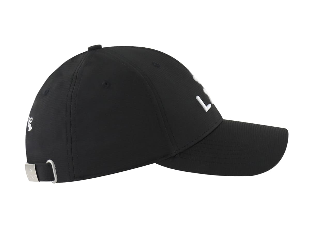 Casquette LXH en Nylon Noir avec fermeture réglable et design minimaliste