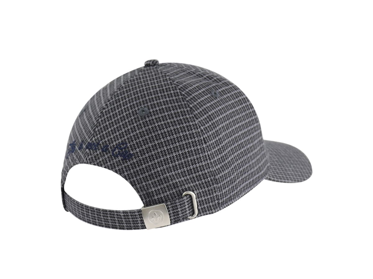Casquette pied-de-poule homme LXH avec fermeture à boucle et motif élégant