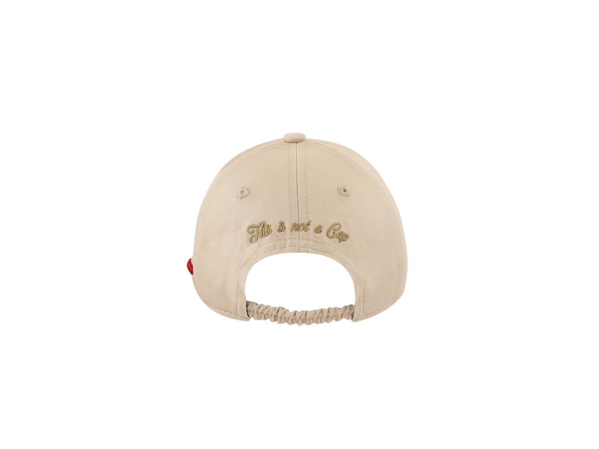 Casquette LXH en coton beige avec broderie à l'arrière pour un style décontracté