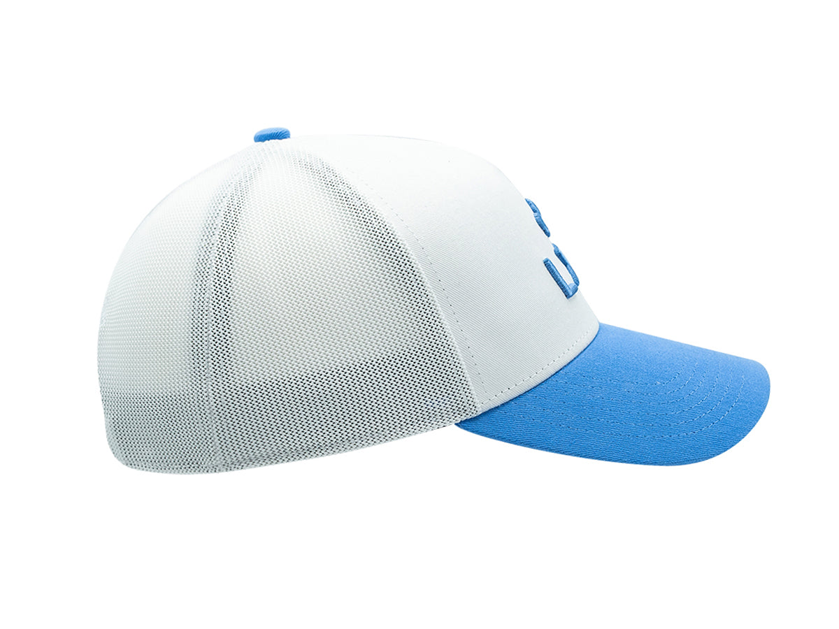 Casquette LXH en coton bicolor avec visière bleue et panneau arrière en mesh