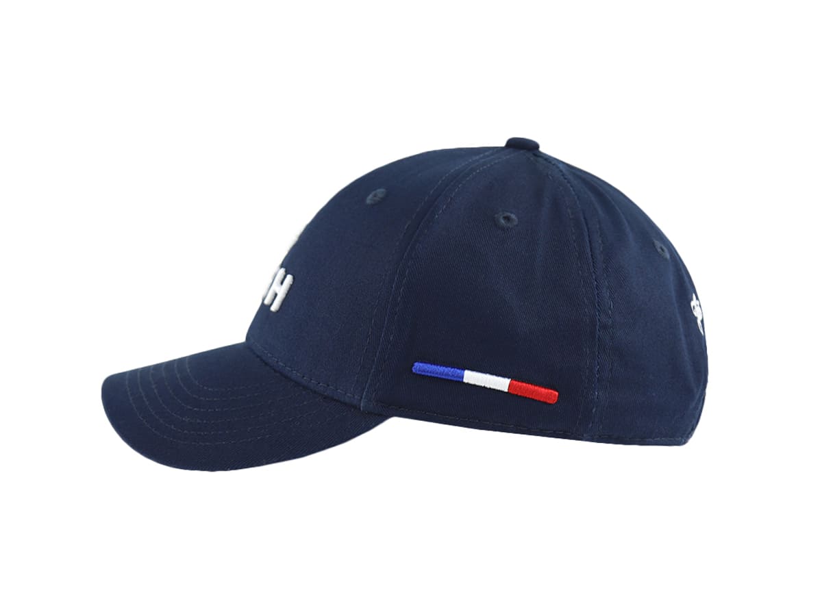 Casquette LXH en Coton Bleu Marine avec détail drapeau français brodé sur le côté