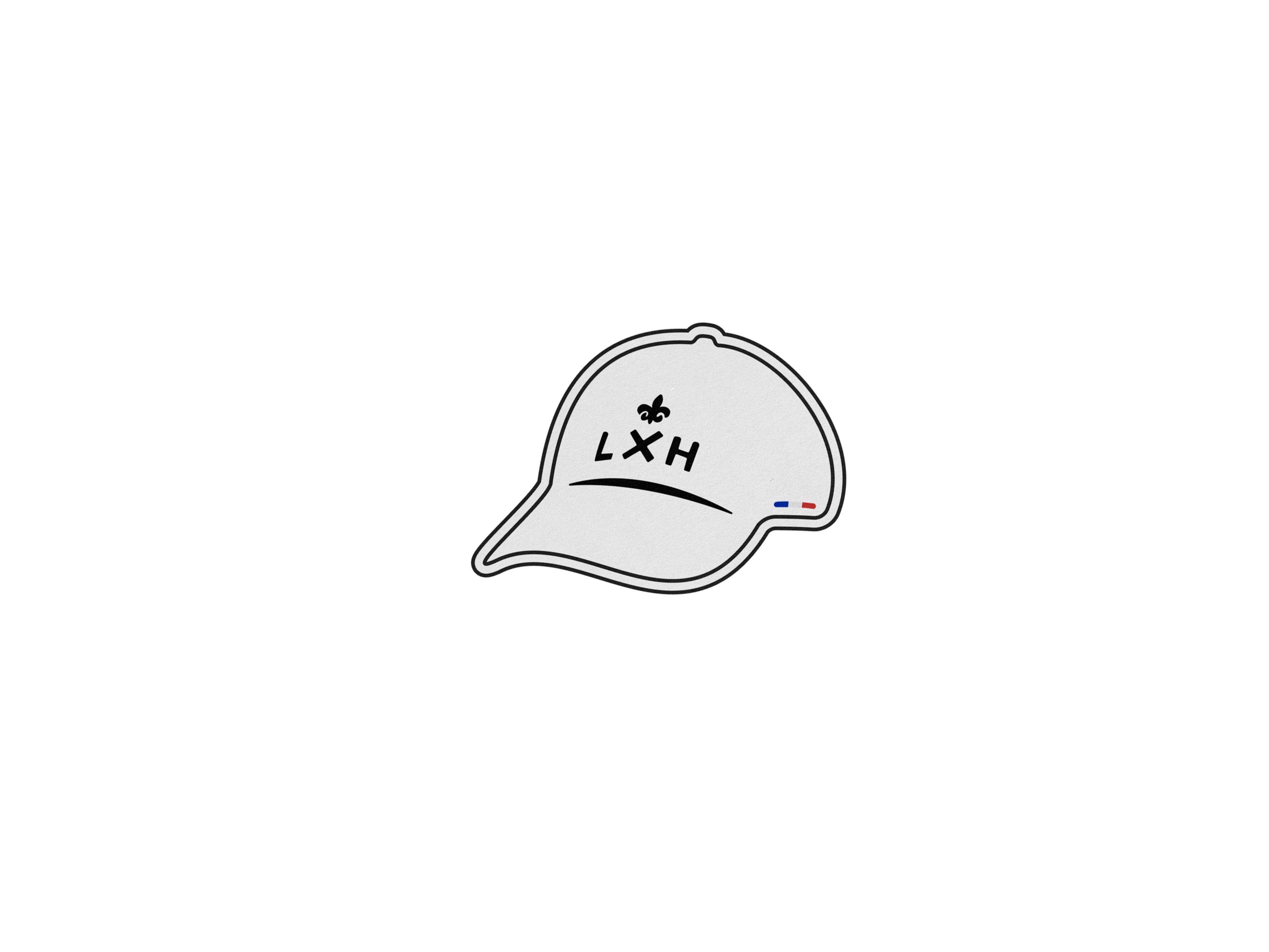 Stickers Lot de 9 avec un design de casquette LXH pour une décoration stylée