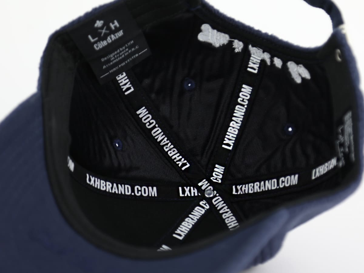 Casquette LXH Polaire Bleu Marine avec doublure intérieure de logo élégant