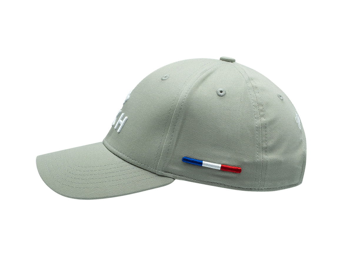 Casquette Savane LXH beige avec broderie tricolore bleu blanc rouge sur le côté
