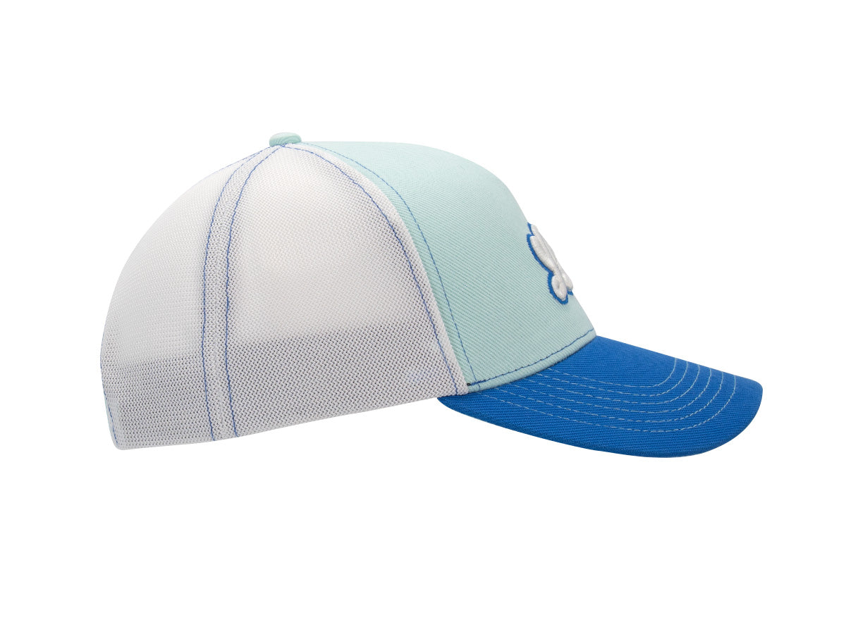 Casquette LXH Studio Coton Azur avec visière bleue et design aéré pour un style décontracté