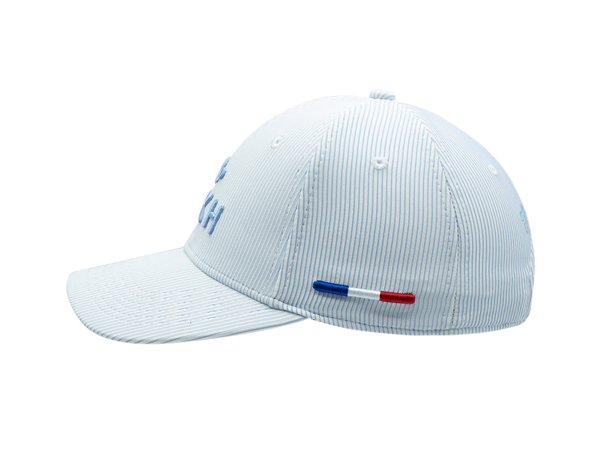Casquette LXH Ton sur Ton Bleu avec visière plate et design à rayures élégantes