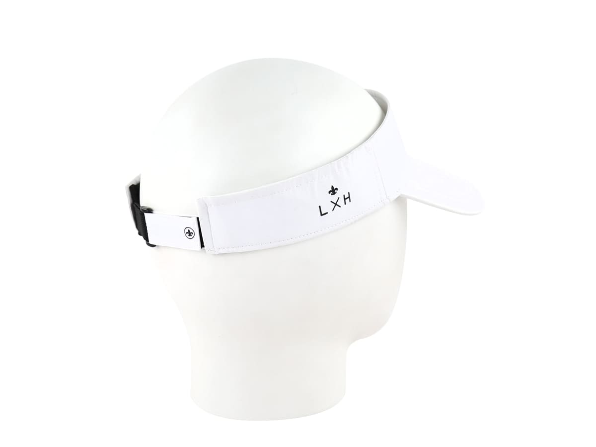 Visière Nylon Blanc LXH avec réglage à l'arrière pour une tenue confortabler